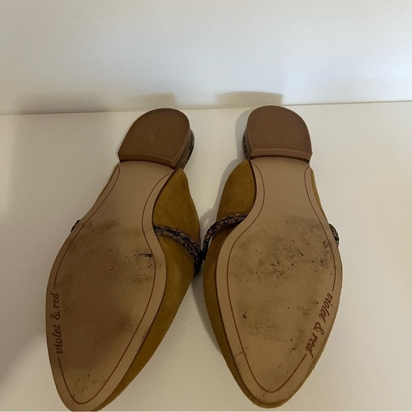 Violet & Red Selma Camel Leather Mules - Picture 8 of 8